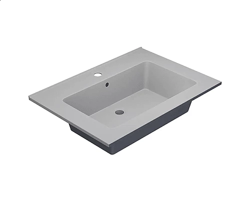 Приобрести Раковина для ванной полувстраиваемая Uperwood Parma Quartz (65 см, белая матовая, жасмин) в магазине сантехники Santeh-Crystal.ru