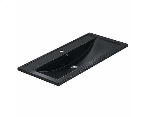 Заказать Раковина кварцевая для ванной Uperwood Foster Quartz (100 см, черная матовая, космос) в магазине сантехники Santeh-Crystal.ru