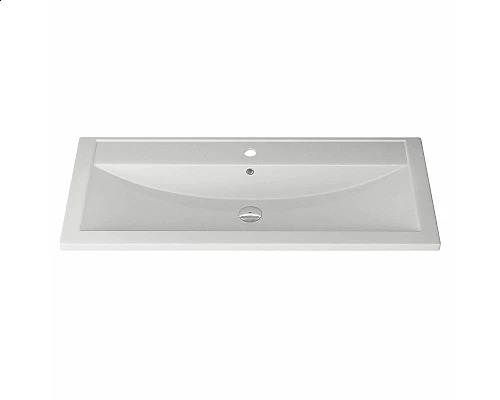 Купить Раковина кварцевая для ванной Uperwood Foster Quartz (100 см, белая матовая, жасмин) в магазине сантехники Santeh-Crystal.ru