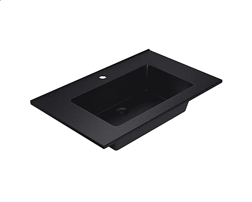 Заказать Раковина для ванной полувстраиваемая Uperwood Parma Quartz (75 см, черная матовая, космос) в магазине сантехники Santeh-Crystal.ru