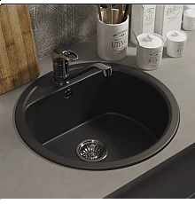 Кухонная мойка из искусственного камня Uperwood UPD-101 (круглая, цвет уголь)