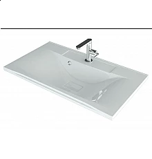 Раковина для ванной полувстраиваемая Uperwood Elen (80 см, с декоративной накладкой, белая)