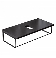 Столешница под раковину для ванной подвесная Uperwood Tanos (с кронштейнами, 90 см, темное дерево)