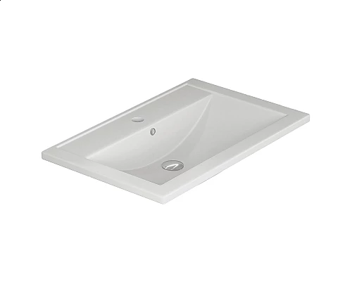 Приобрести Раковина кварцевая для ванной Uperwood Foster Quartz (70 см, белая матовая, жасмин) в магазине сантехники Santeh-Crystal.ru