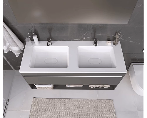 Заказать Раковина для ванной полувстраиваемая Uperwood Modul (120 см, двойная, прямоугольная) в магазине сантехники Santeh-Crystal.ru
