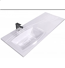 Раковина для ванной над стиральной машиной Uperwood Bon (120 см, левая, с кронштейнами)