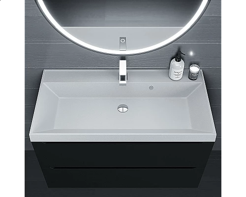 Приобрести Раковина кварцевая для ванной Uperwood Classic Quartz (100 см, белая матовая, жасмин) в магазине сантехники Santeh-Crystal.ru