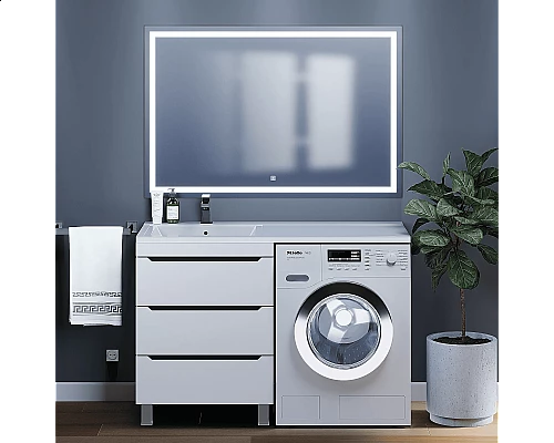 Приобрести Раковина над стиральной машиной Uperwood Cosmos (120 см, левая) в магазине сантехники Santeh-Crystal.ru