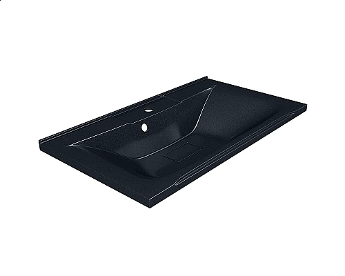 Заказать Раковина для ванной полувстраиваемая Uperwood Elen (80 см, с декоративной накладкой, черный металл) в магазине сантехники Santeh-Crystal.ru