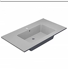 Раковина для ванной полувстраиваемая Uperwood Parma Quartz (85 см, белая матовая, жасмин)