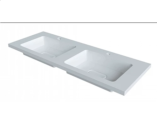 Заказать Раковина для ванной полувстраиваемая Uperwood Modul (120 см, двойная, прямоугольная) в магазине сантехники Santeh-Crystal.ru
