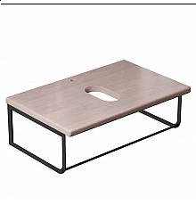 Столешница под раковину для ванной подвесная Uperwood Tanos (с кронштейнами, 70 см, светлое дерево)