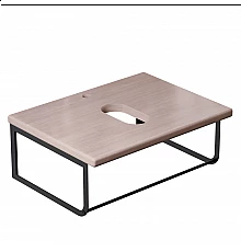 Столешница под раковину для ванной подвесная Uperwood Tanos (с кронштейнами, 60 см, светлое дерево)