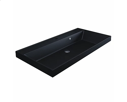 Приобрести Раковина кварцевая для ванной Uperwood Classic Quartz (90 см, черная матовая, космос) в магазине сантехники Santeh-Crystal.ru