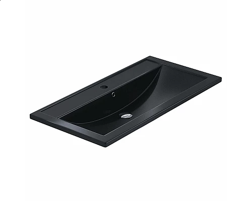 Приобрести Раковина кварцевая для ванной Uperwood Foster Quartz (90 см, черная матовая, уголь) в магазине сантехники Santeh-Crystal.ru