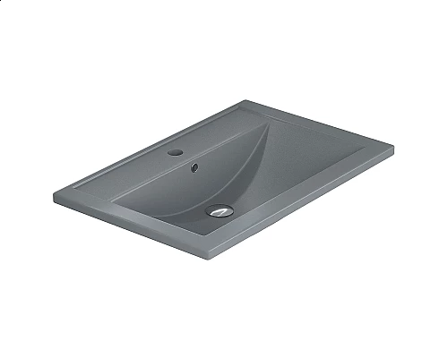 Приобрести Раковина кварцевая для ванной Uperwood Foster Quartz (70 см, серая матовая, бетон) в магазине сантехники Santeh-Crystal.ru