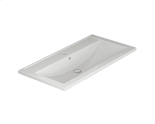 Купить Раковина кварцевая для ванной Uperwood Foster Quartz (90 см, белая матовая, жасмин) в магазине сантехники Santeh-Crystal.ru