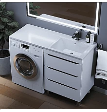 Раковина над стиральной машиной Uperwood Cosmos (120 см, правая)