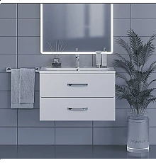 Тумба под раковину для ванной комнаты Uperwood Foster (80 см, подвесная, белая)