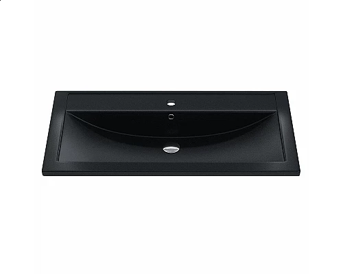 Приобрести Раковина кварцевая для ванной Uperwood Foster Quartz (90 см, черная матовая, космос) в магазине сантехники Santeh-Crystal.ru