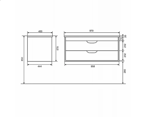 Заказать Тумба с раковиной для ванной Uperwood Modul (100 см, подвесная, матовая, белая) в магазине сантехники Santeh-Crystal.ru