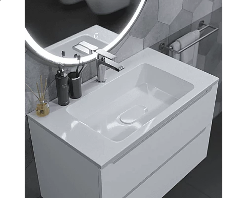 Купить Раковина для ванной полувстраиваемая Uperwood Modul (80 см, прямоугольная) в магазине сантехники Santeh-Crystal.ru