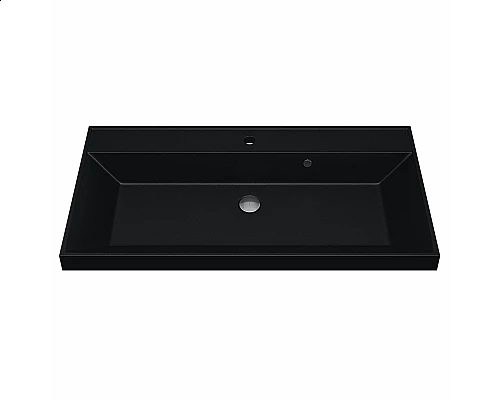 Приобрести Раковина кварцевая для ванной Uperwood Classic Quartz (90 см, черная матовая, космос) в магазине сантехники Santeh-Crystal.ru