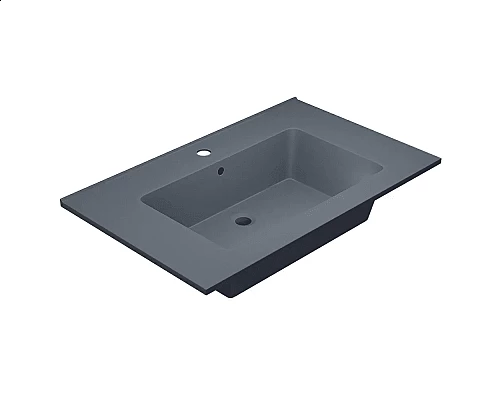 Купить Раковина для ванной полувстраиваемая Uperwood Parma Quartz (75 см, серая матовая, бетон) в магазине сантехники Santeh-Crystal.ru