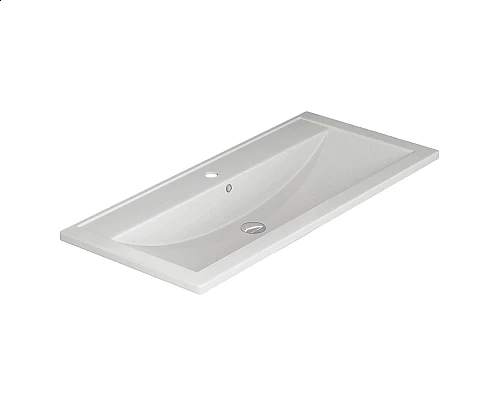 Купить Раковина кварцевая для ванной Uperwood Foster Quartz (100 см, белая матовая, жасмин) в магазине сантехники Santeh-Crystal.ru