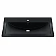 Купить Раковина кварцевая для ванной Uperwood Foster Quartz (80 см, черная матовая, уголь) в магазине сантехники Santeh-Crystal.ru