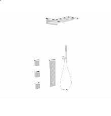 Душевая система с термостатом встраиваемая WONZON & WOGHAND, Белый матовый (WW-D4100-MW)
