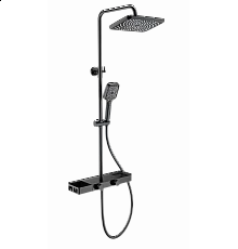 Душевая система с термостатом WONZON & WOGHAND, Черный матовый (WW-B3552-MB)
