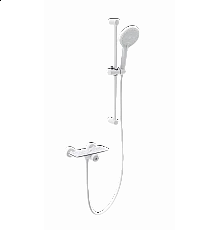 Смеситель для душа с гарнитуром WONZON & WOGHAND, Белый матовый (WW-B2052-A-MW)