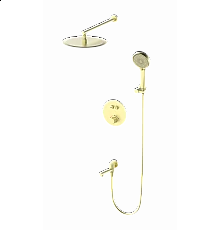 Душевая система с термостатом встраиваемая Wonzon & Woghand, Брашированное золото (WW-88929010-BG)