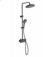 Душевая система с термостатом WONZON & WOGHAND, Черный матовый (WW-B3110-MB)