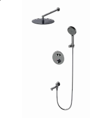 Душевая система с термостатом встраиваемая Wonzon & Woghand, Темный графит (WW-88929010-BGM)