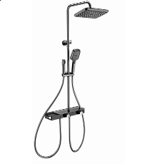 Душевая система с термостатом WONZON & WOGHAND, Темный графит (WW-B4161-BGG)