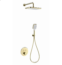 Душевая система с термостатом встраиваемая WONZON & WOGHAND, Брашированное золото (WW-D2017-A-BG)