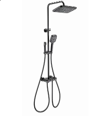 Душевая система с термостатом WONZON & WOGHAND, Черный матовый (WW-B3112-MB)