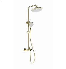 Душевая система с термостатом WONZON & WOGHAND, Брашированное золото (WW-B2091-A-BG)