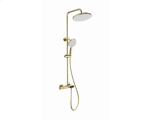 Душевая система с термостатом WONZON & WOGHAND, Брашированное золото (WW-B2091-A-BG)