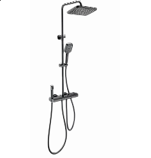 Душевая система с термостатом WONZON & WOGHAND, Черный матовый (WW-B4129-MB)