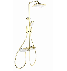 Душевая система с термостатом WONZON & WOGHAND, Брашированное золото (WW-B4161-BG)