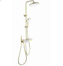Душевая система с термостатом WONZON & WOGHAND, Брашированное золото (WW-B3580-BG)