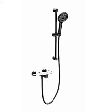 Смеситель для душа с гарнитуромWONZON & WOGHAND, Черный матовый (WW-B2052-A-MB)