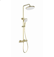 Душевая система с термостатом WONZON & WOGHAND, Брашированное золото (WW-B3045-A-BG)