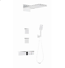 Душевая система с термостатом встраиваемая WONZON & WOGHAND, Белый матовый (WW-D4538-A-MW)
