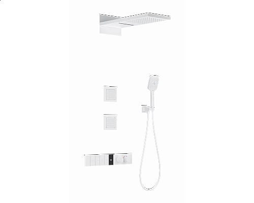 Душевая система с термостатом встраиваемая WONZON & WOGHAND, Белый матовый (WW-D4538-A-MW)