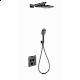 Душевая система с термостатом встраиваемая WONZON & WOGHAND, Черный матовый (WW-B4003-MB)