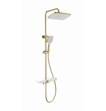 Душевая система с термостатом WONZON & WOGHAND ThermoKlick, Брашированное золото (WW-B3098-A- BG)